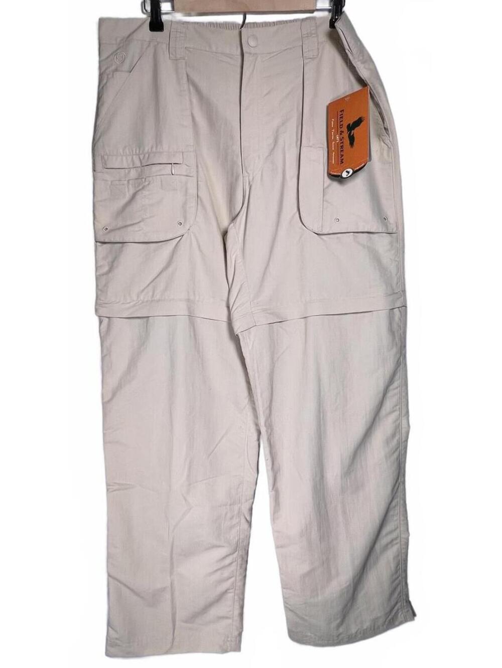 Field & Stream Beige Convertible Cargo Pants with UPF 50+ UV Protection Size L